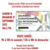 JOURNEES EUROPEENNES DU PATRIMOINE AU TEMPLE ST MARTIAL LE 16 ET 17/09 2023